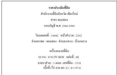 ขายด่วน! ที่ดินเปล่าทำเลสวย อ.จอมทอง เชียงใหม่ราคาเพียง 800,000 บาท